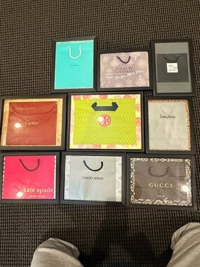 Framed Luxury Shopping Bag Art - Assorted Designer Brands